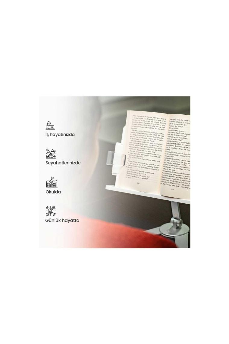 Npo STD007 Okuma Açısı Ayarlı Koruma Kıskkaçlı Alüminyum&abs Kitap/tablet/dergi Standı Modern Rahle