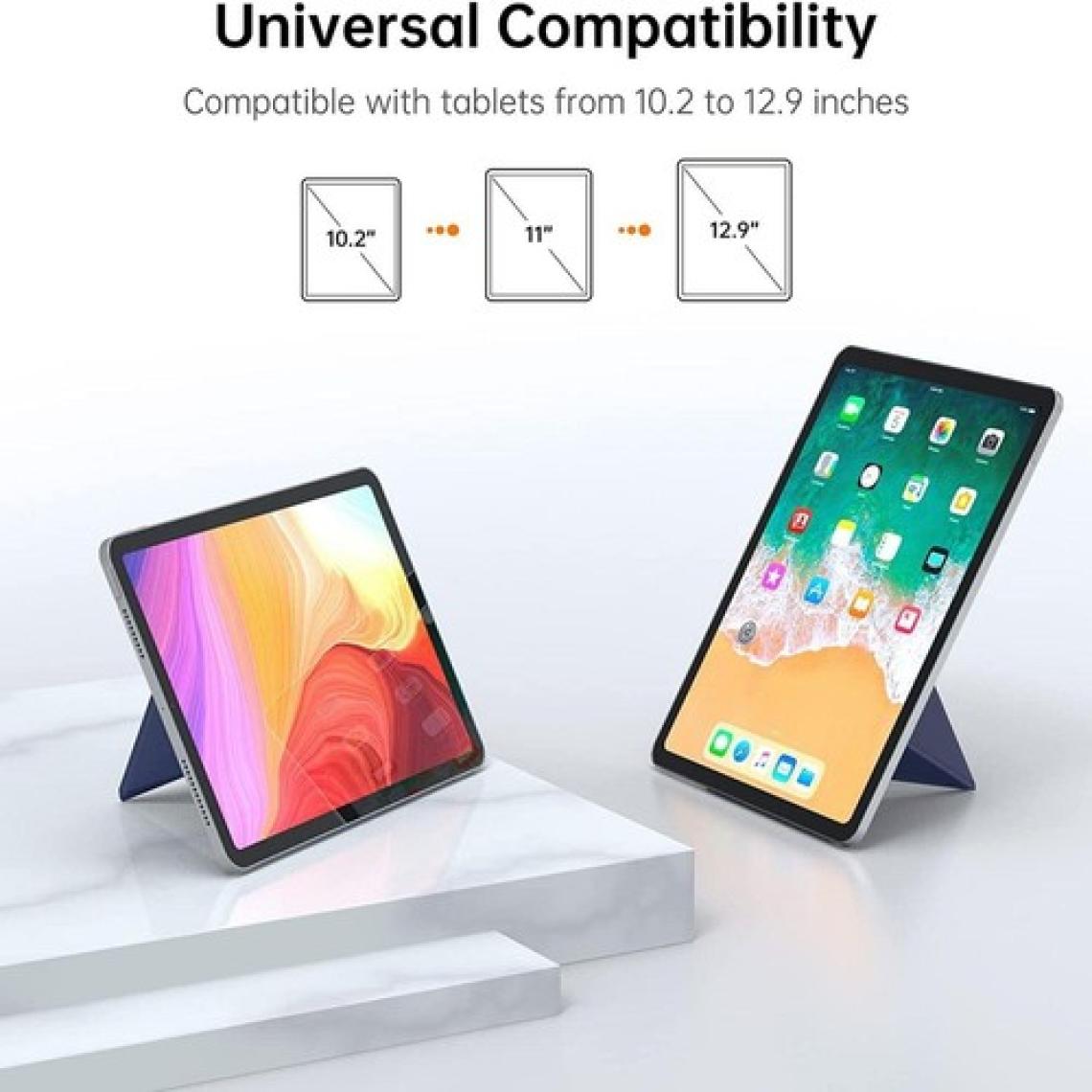 Novoo RT10 Açı Ayarlı Katlanabilir 10" Inç ve Üzeri Için Ultra Slim Tablet Standı Lacivert