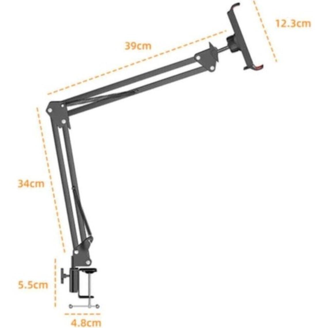 Asfal Masaüstü Metal Telefon ve Tablet Standı  Süspansiyonlu  6" 11"   Esnek Uzun Kollu 360 Derece Dönen