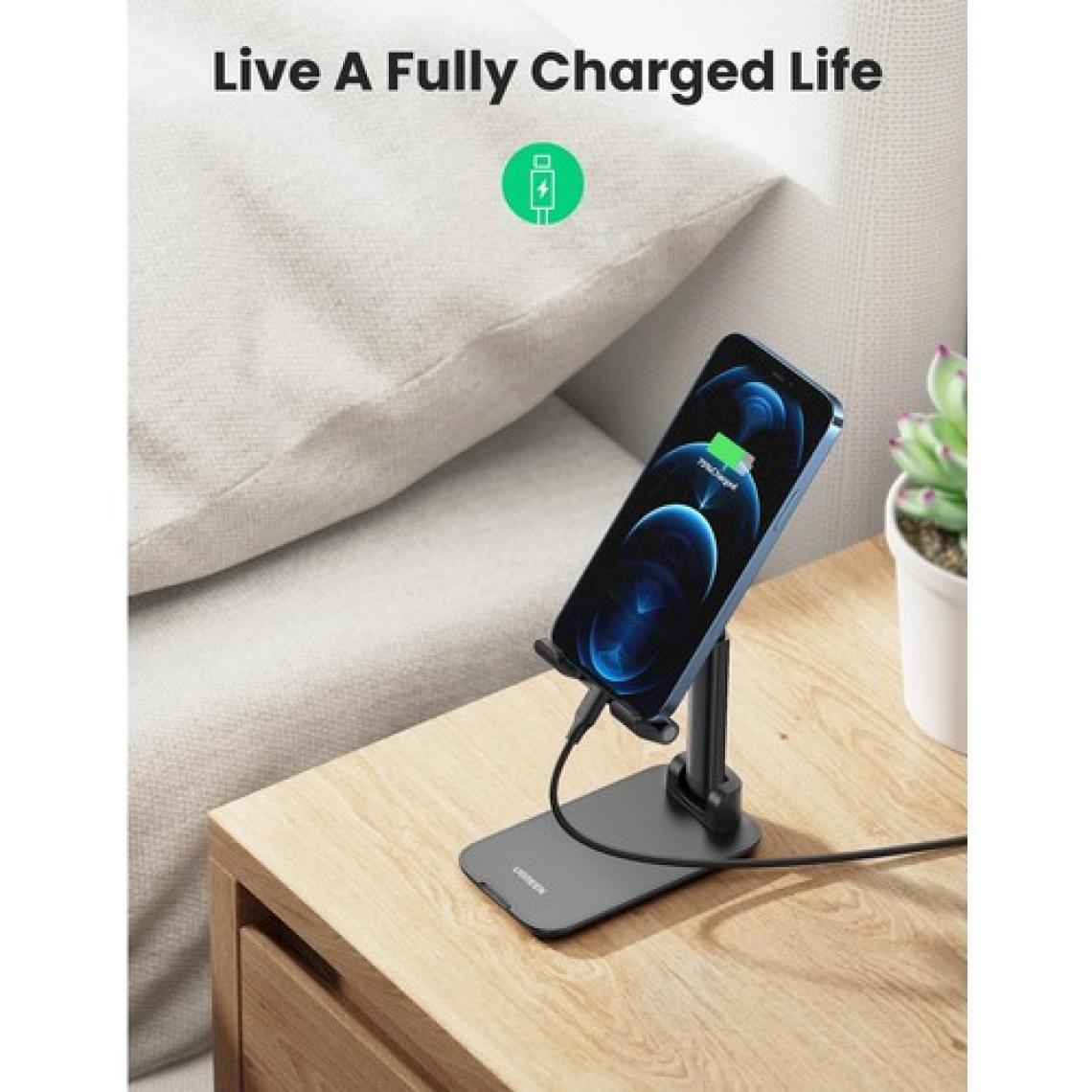 Ugreen Katlanabilir Çok Açılı Yükseklik Ayarlı Telefon Standı Siyah