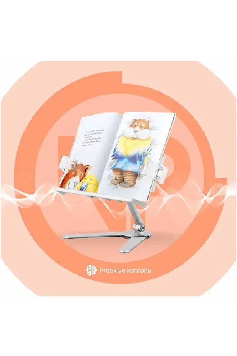 Npo STD007 Okuma Açısı Ayarlı Koruma Kıskkaçlı Alüminyum&abs Kitap/tablet/dergi Standı Modern Rahle