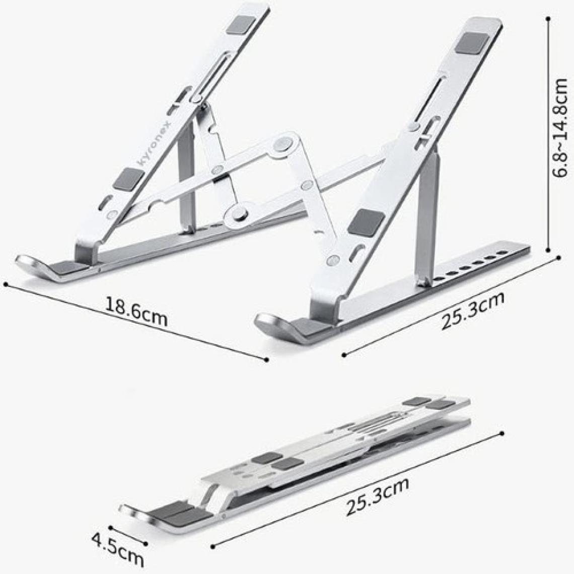 Hobimtek HT-119 Katlanır Alüminyum Laptop ve Tablet Standı Çift Kenetli Sağlam Versiyon