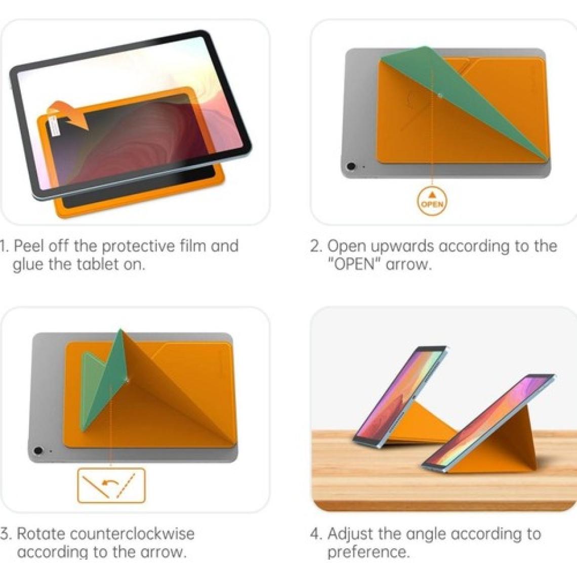 Novoo RT10 Açı Ayarlı Katlanabilir 10" Inç ve Üzeri Için Ultra Slim Tablet Standı Turuncu