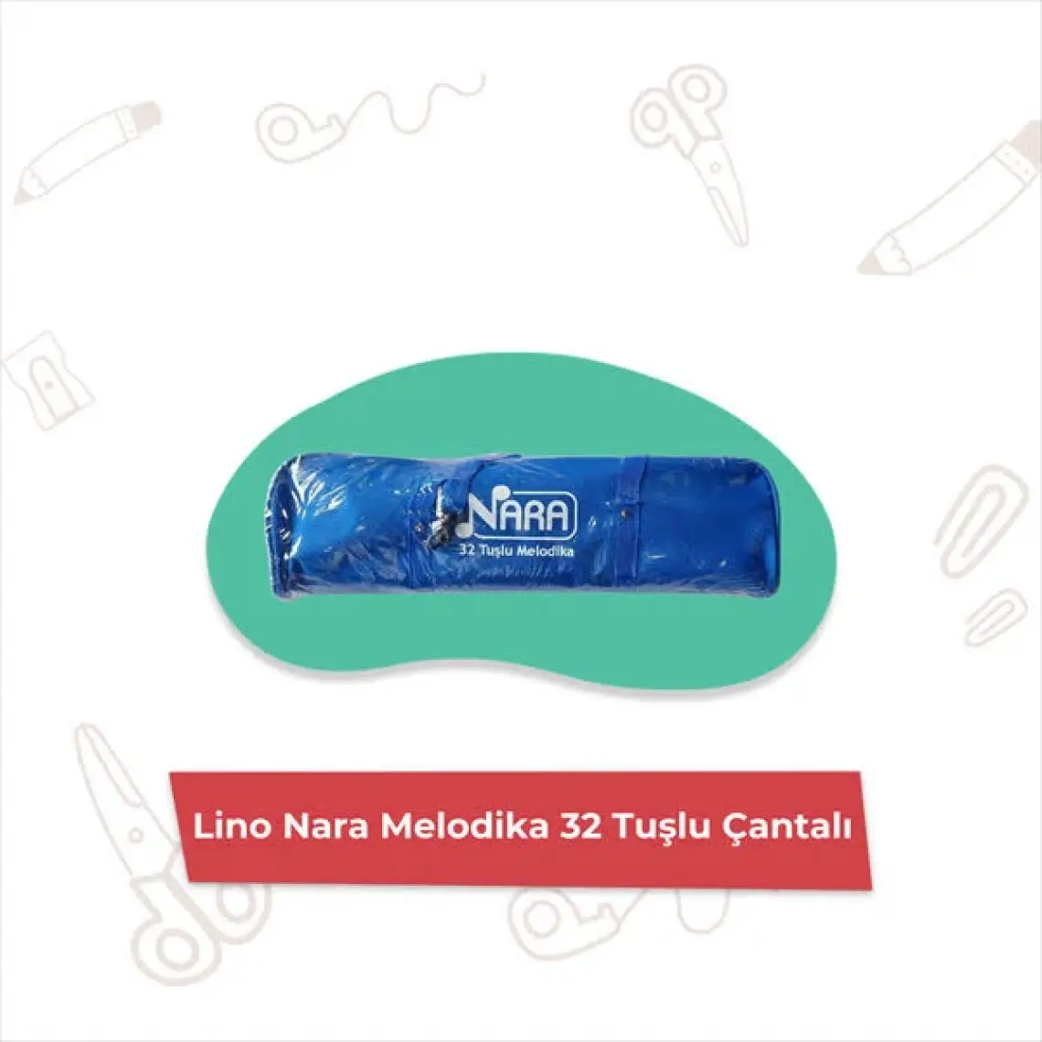 Nara Melodika 32 Tuşlu Bez Çanta Mavi