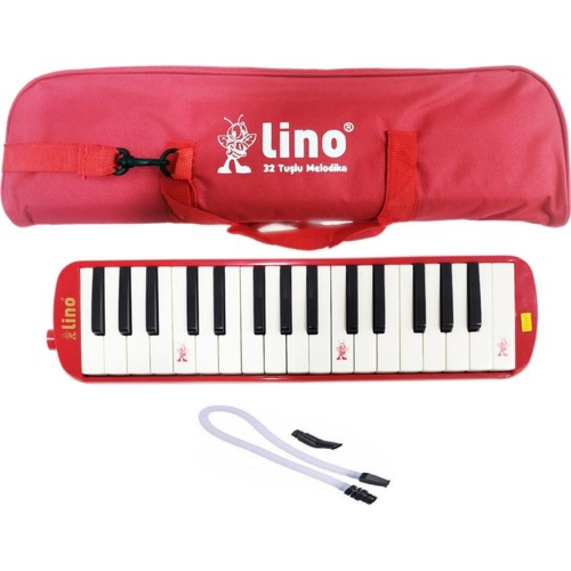 Lino LN-32 Çantalı Kırmızı 32 Tuşlu Melodika