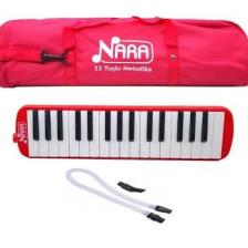 Nara Melodika 32 Tuşlu Bez Çanta Kırmızı