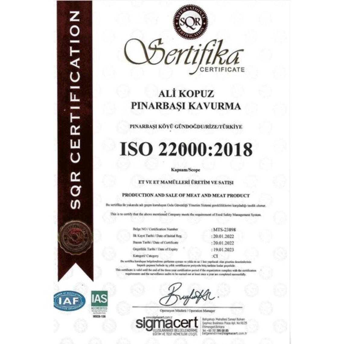 Pınarbaşı Kavurma Gurme Odun Ateşinde Hakiki Rize Kavurması 500 Gr