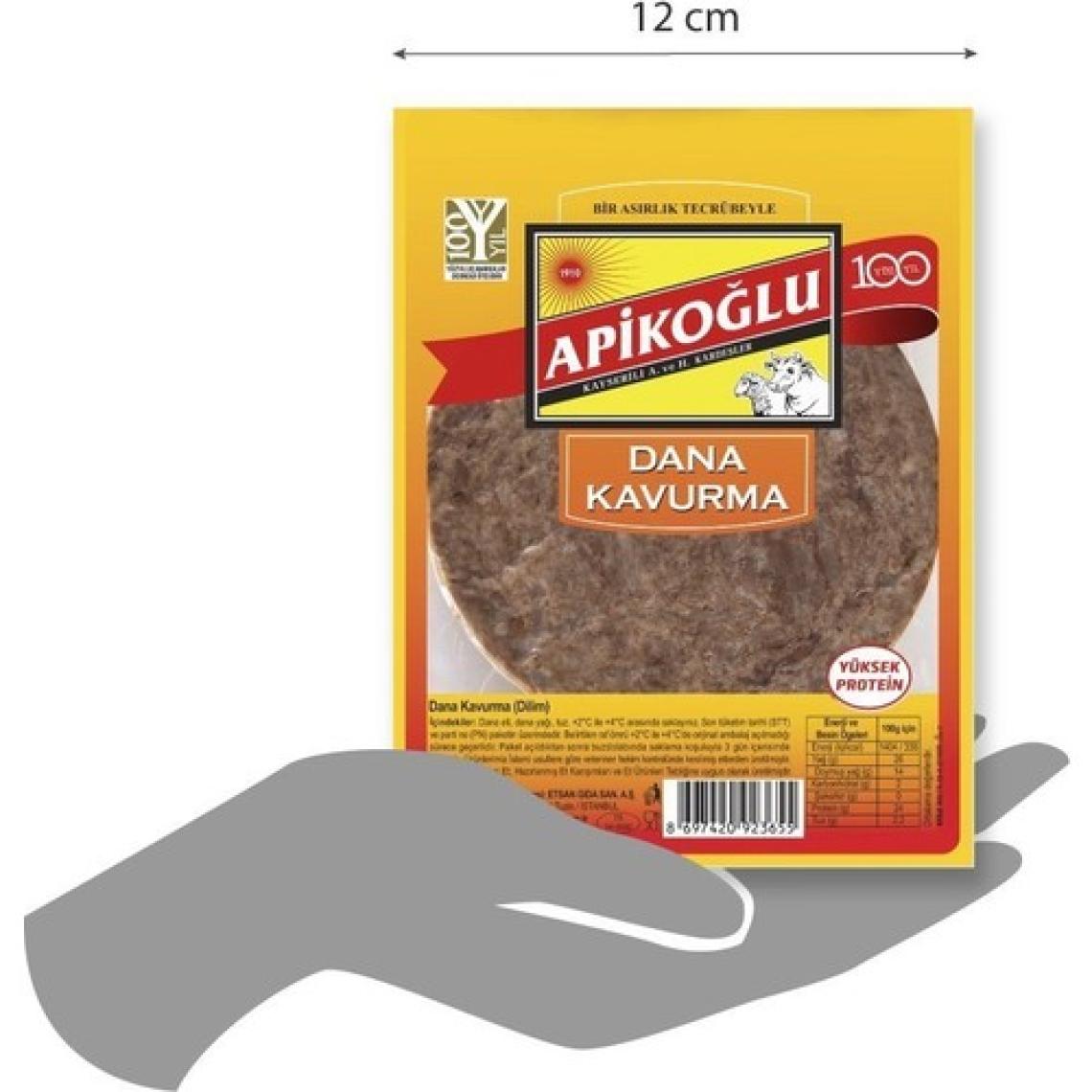 Apikoğlu Siniri Alınmış Dilim Kavurma 100 gr 3'lü Paket