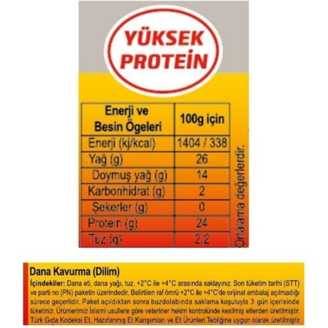 Apikoğlu Siniri Alınmış Dilim Kavurma 100 gr 3'lü Paket