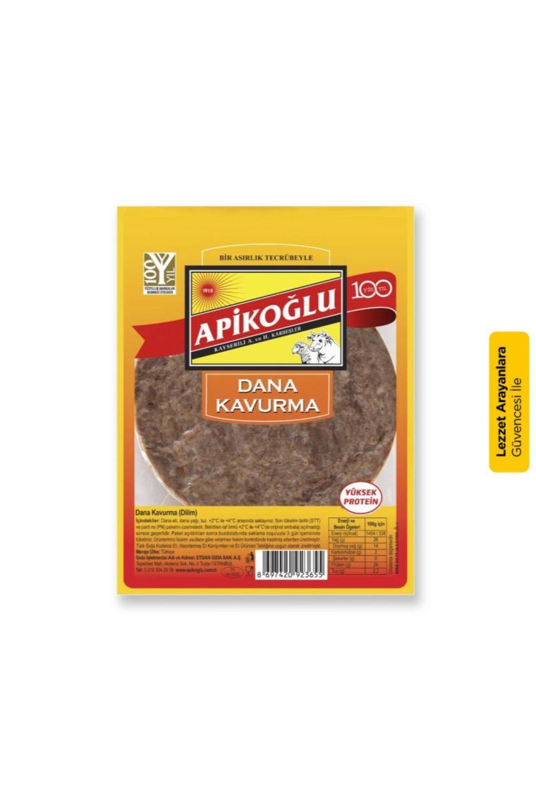 Apikoğlu Siniri Alınmış Dilim Kavurma 100 gr 2'li Paket