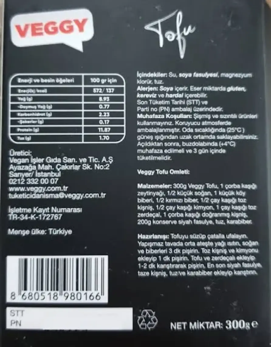 Veggy Tofu 300 gr