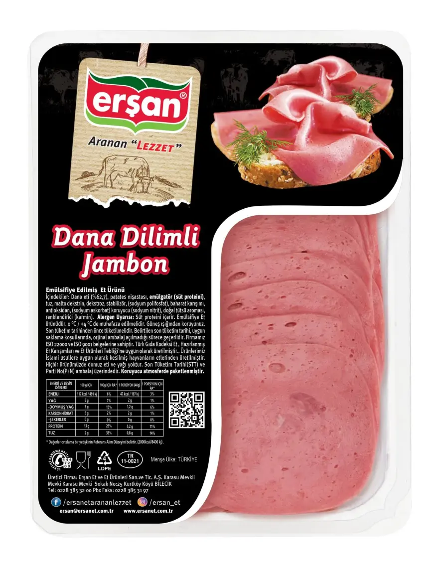 Erşan Dana Di̇li̇mli̇ Jambon 200 gr