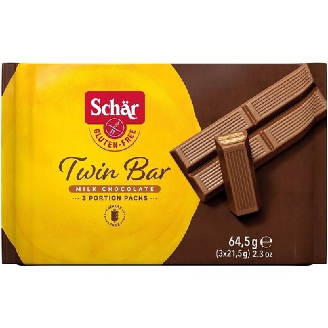 Schar Twin Bar Glutensiz Çiftli Çikolata Bar 64,5 gr