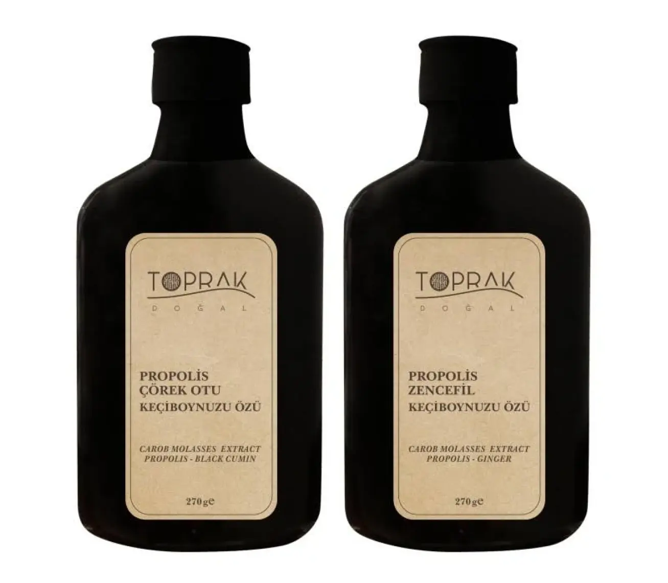 Toprak Doğal Propolis Çörek Otu Keçiboynuzu Özü 270 G Soğuk Sıkım - Keçiboynuzu Özü Propolisli