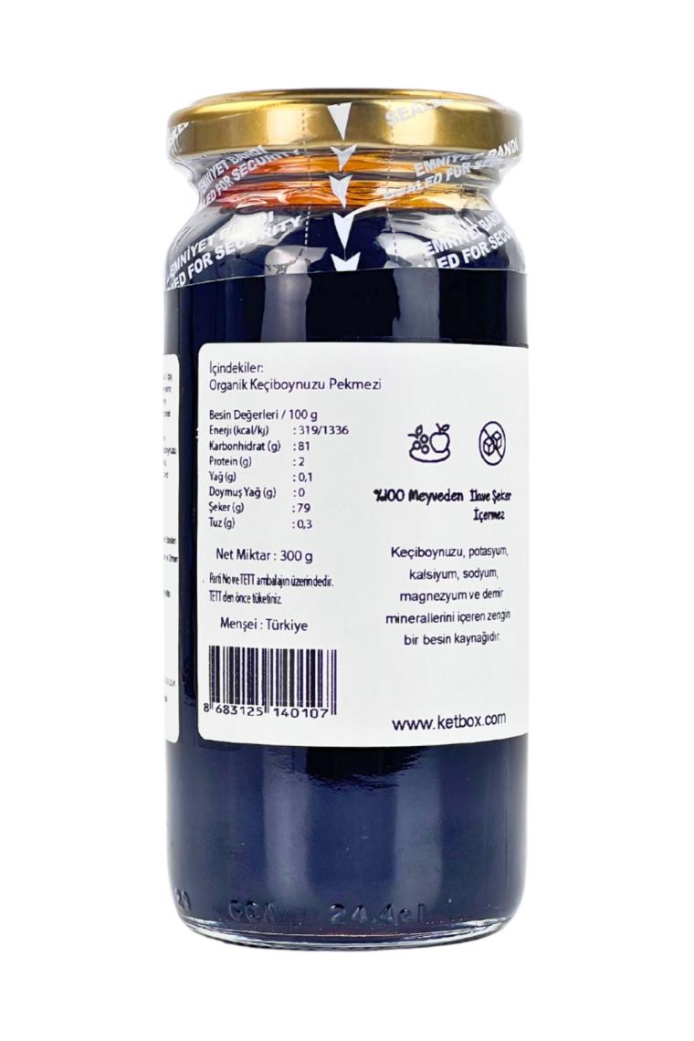 Ketbox Organik Keçiboynuzu (Harnup) Pekmezi Soğuk Sıkım 300 Gr
