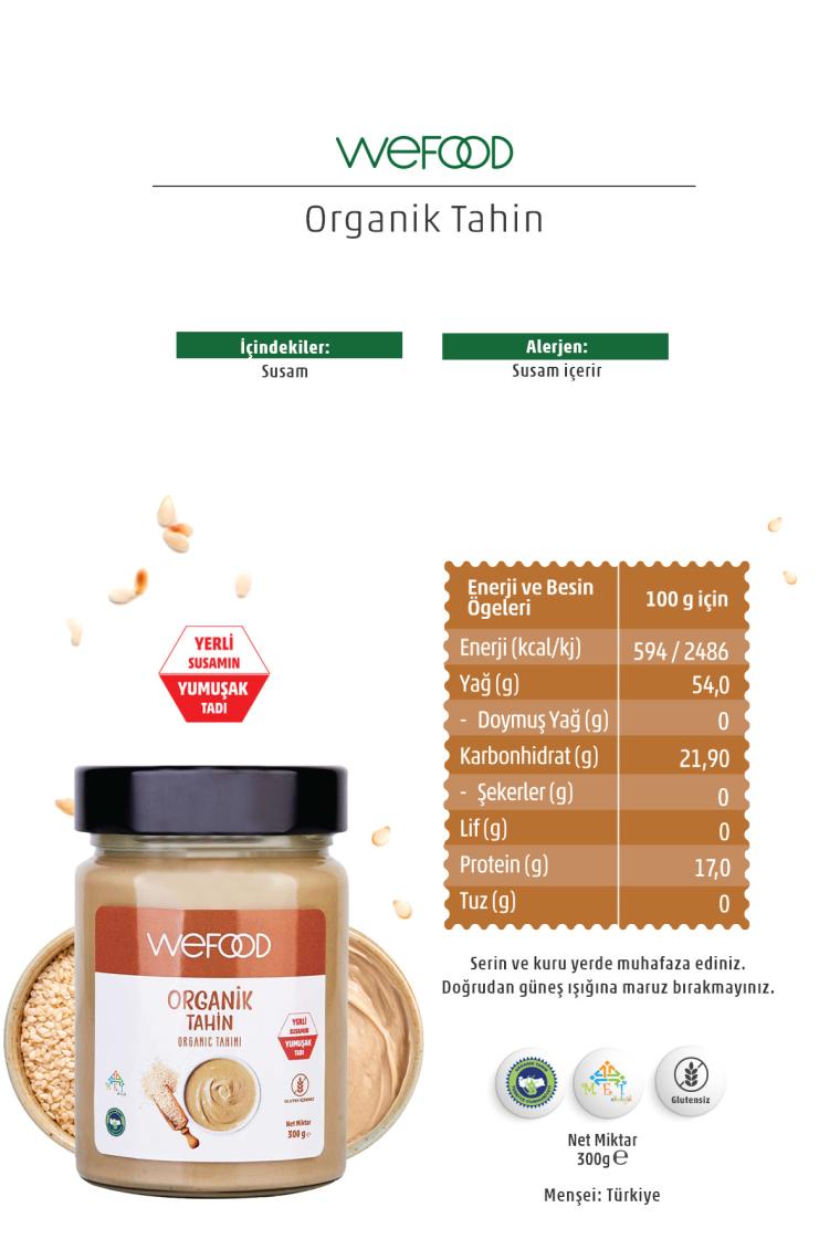 Organik Tahin 300 gr Yerli Susam