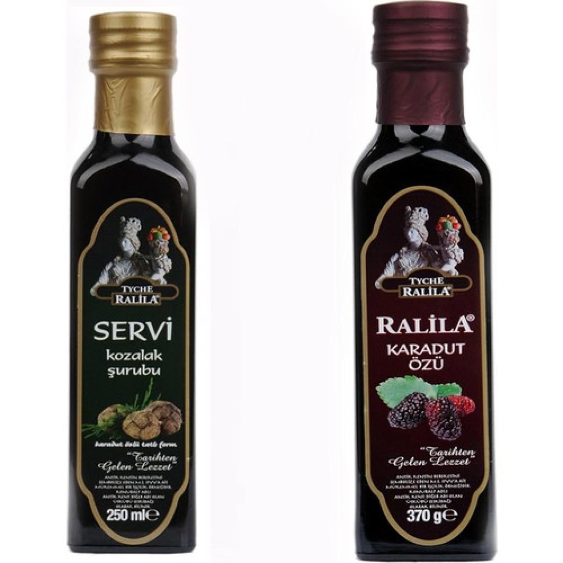 Ralila Organik Karadut Özü Servi Kozalak Şurubu Seti 2'li