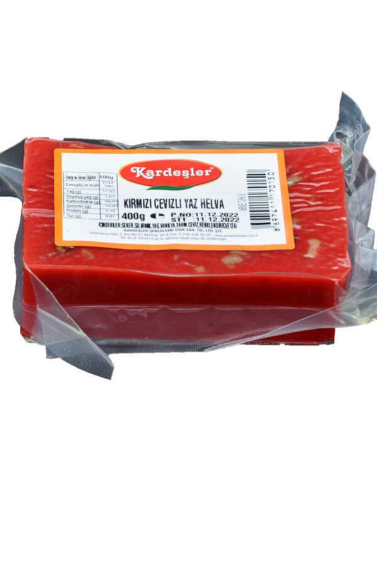 Kardeşler Cevizli Kırmızı Yaz Helvası 400 G
