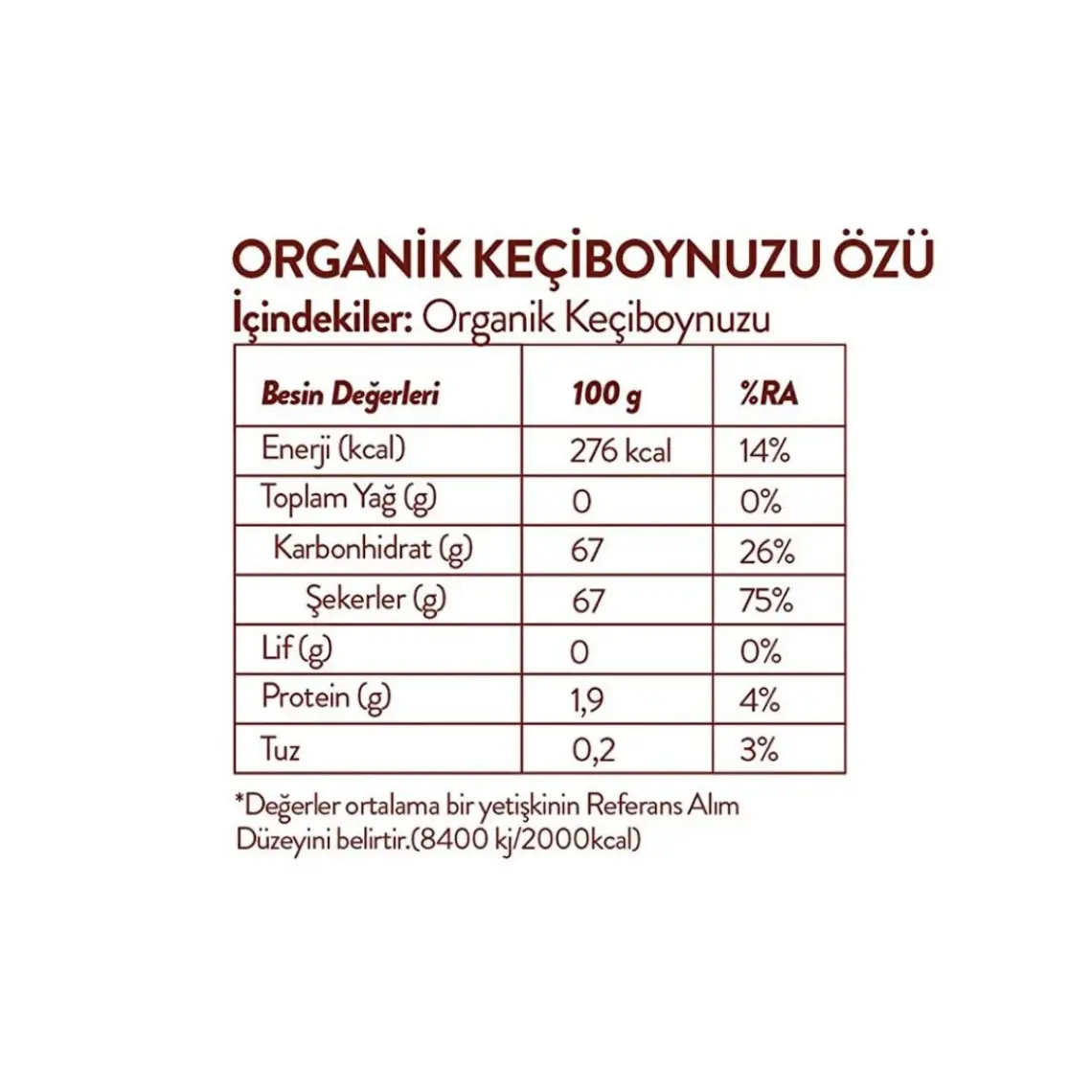 Güzel Ada Gıda Kids Organik Keçiboynuzu Özü 290 Gr (Soğuk Sıkım)