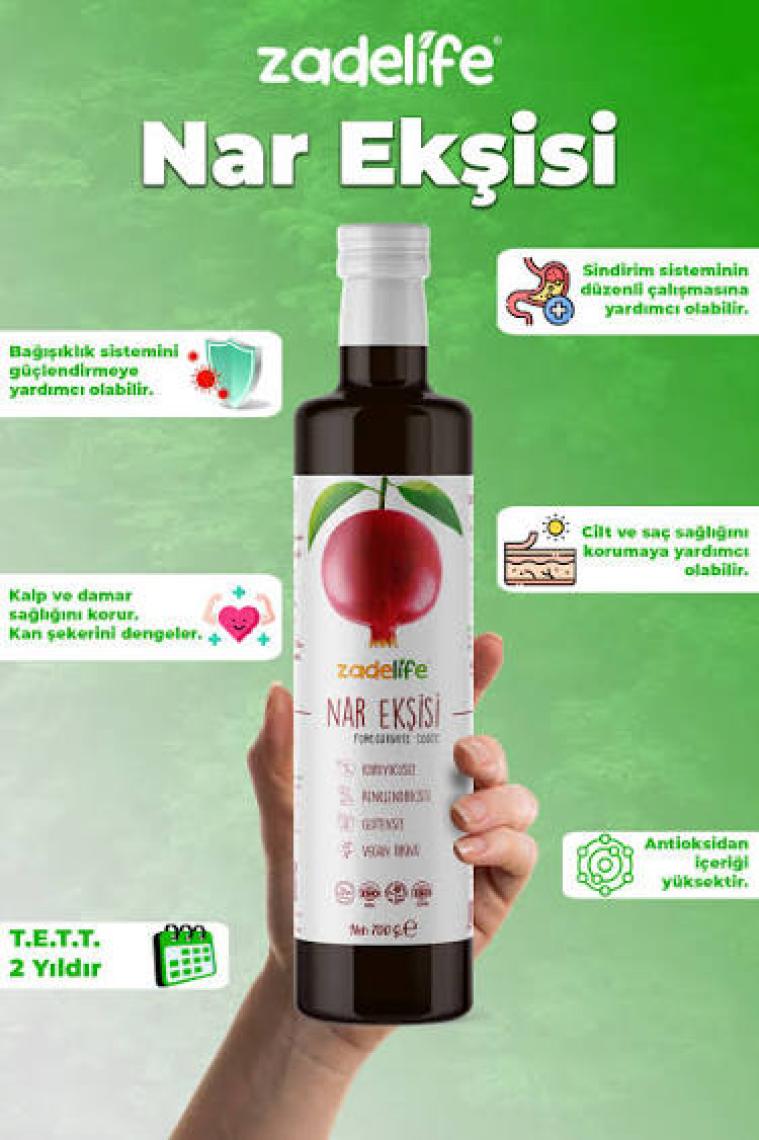 Zadelife Organik Nar Ekşisi 700 Gr
