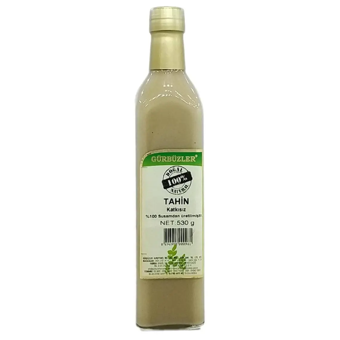 Gürbüzler Tahin 530 gr Cam Şişe