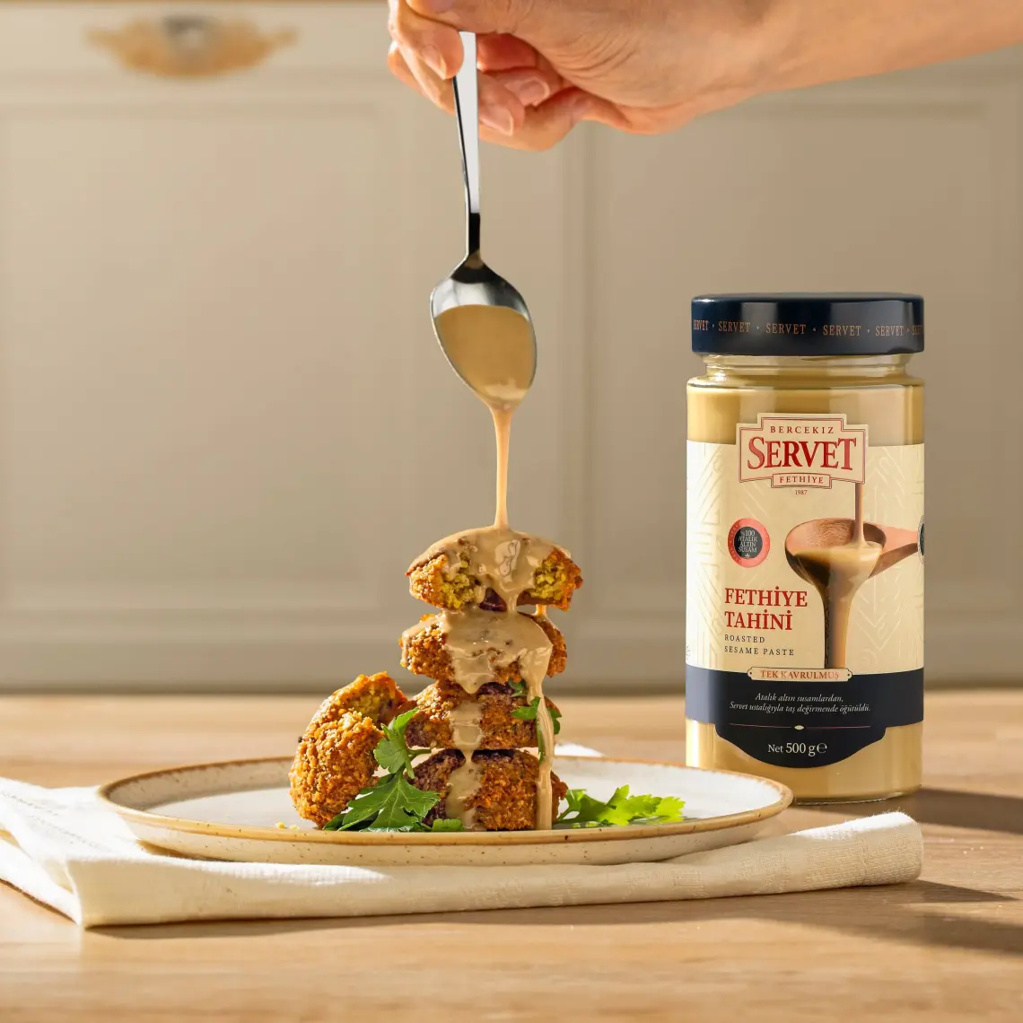 Bercekız Servet Şekerleme Tek Kavrulmuş Taze Fethiye Tahini - 500 gr 3'lü Paket