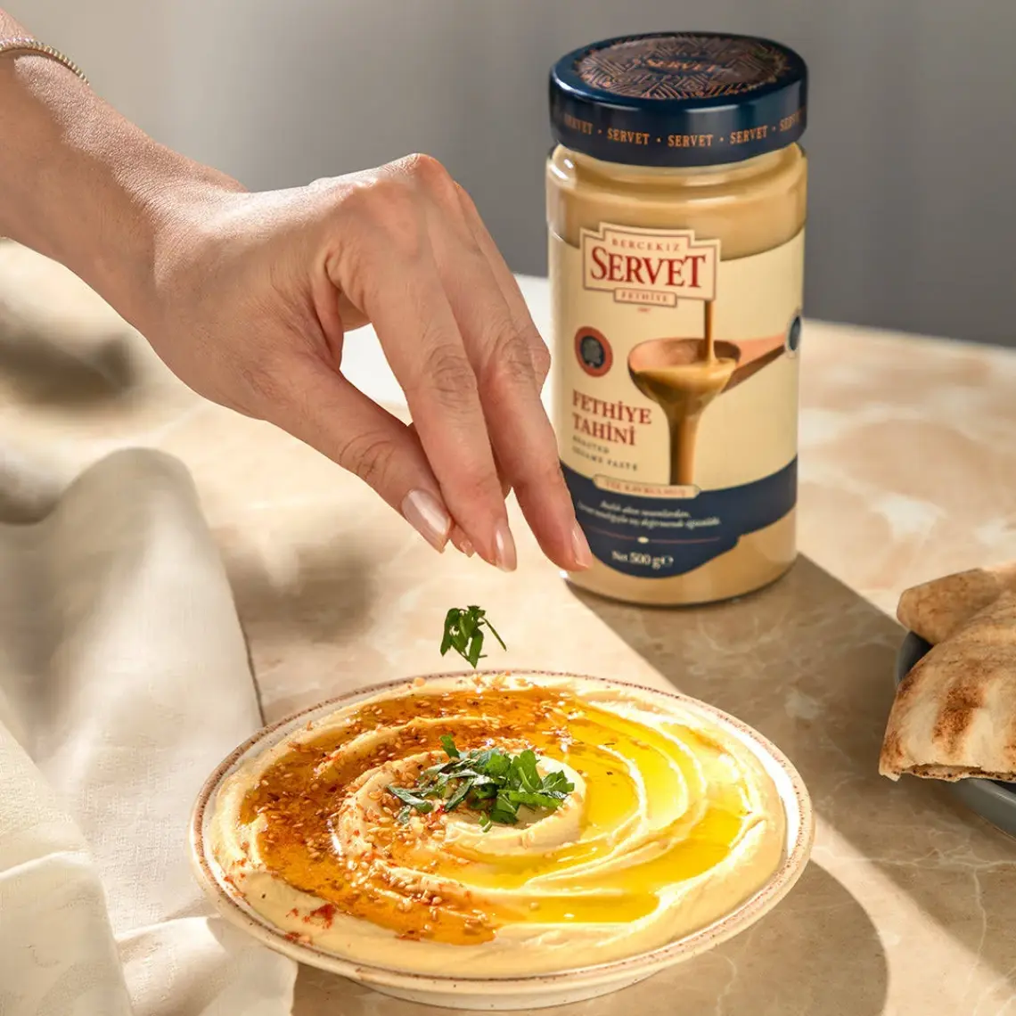 Bercekız Servet Şekerleme Tek Kavrulmuş Taze Fethiye Tahini - 500 gr 3'lü Paket