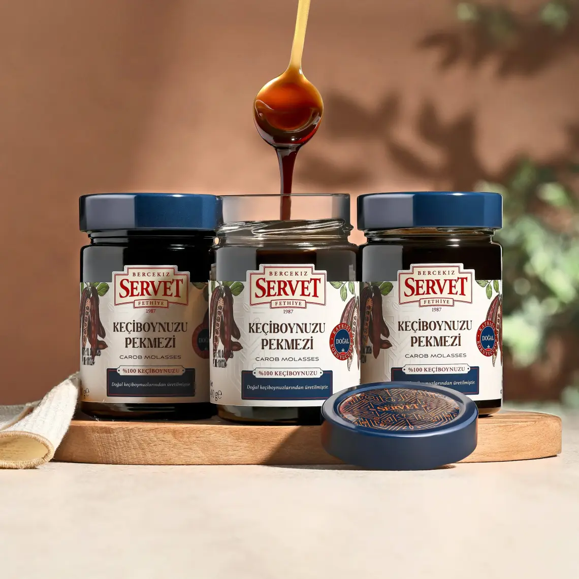 Bercekız Servet Şekerleme Keçiboynuzu Pekmezi -Harnup 3'lü Paket