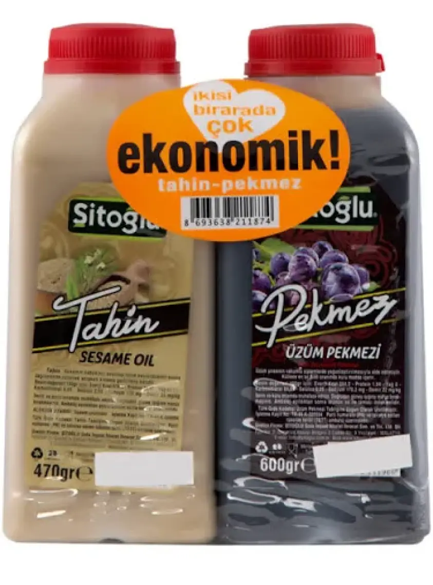 Tahin 470 gr Ve Pekmez 600 gr 2'li Paket