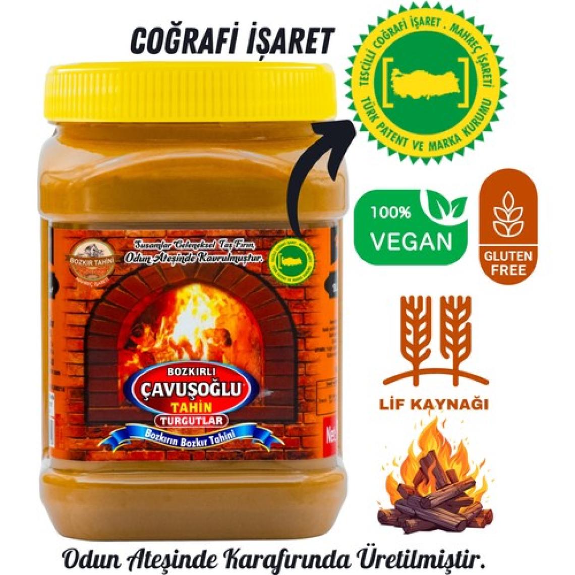 Bozkırlı Çavuşoğlu Odun Ateşinde Karafırın Tahin Çavuşoğlu Kepekli Bozkır Tahini 930g