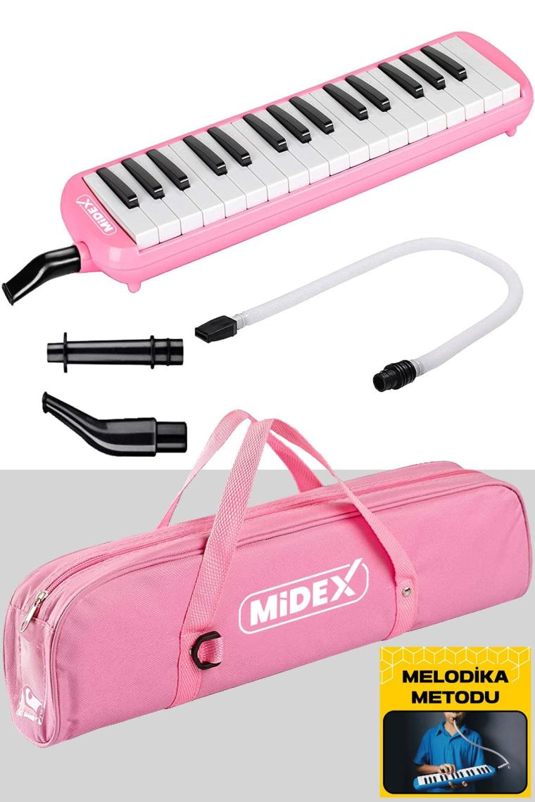 Midex ML-32PK Çantalı Pembe 32 Tuşlu Melodika