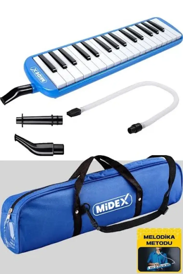 Midex ML-32BL Melodika Seti 32 Tuşlu Mavi Renk