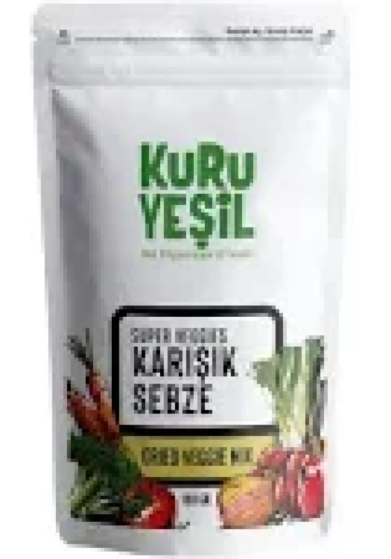 Kuru Yeşil - Kuru Sebze  - Karışık Sebze Kurusu - Dried Vegetables - Karışık Sebze - 100 gr