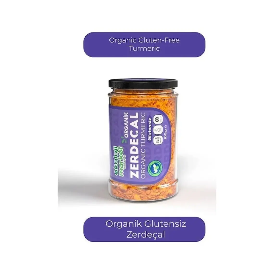 Ekoloji Market Organik Glutensiz Zerdeçal 100 gr / Organic Gluten-Free Turmeric 100 gr