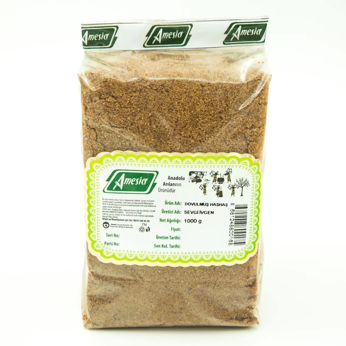 Amesia Dövülmüş Haşhaş 1 kg