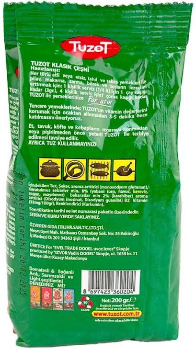 Tuzot Klasik 200gr - 12'li Paket