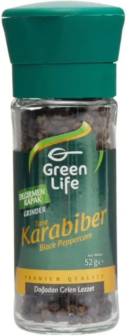 Green Life Karabiber Tane - 52 gr - Değirmenli Cam