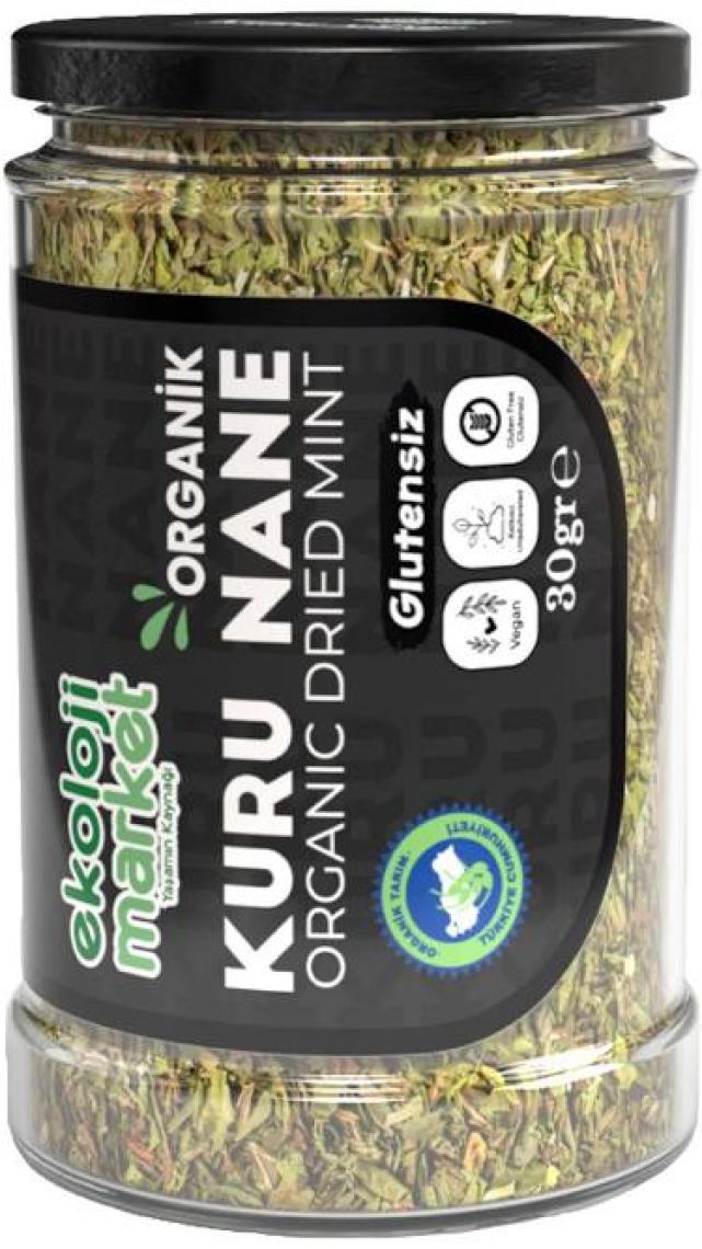 Organik Glutensiz Kuru Nane 30 gr / Organic Gluten-Free Dried Mint 30 gr