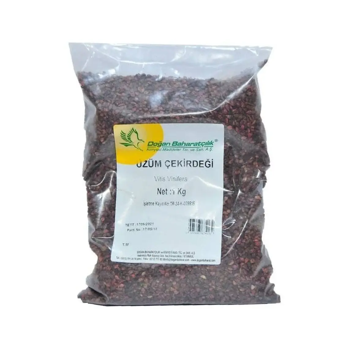 Doğan Baharat Üzüm Çekirdeği 1 kg Paket