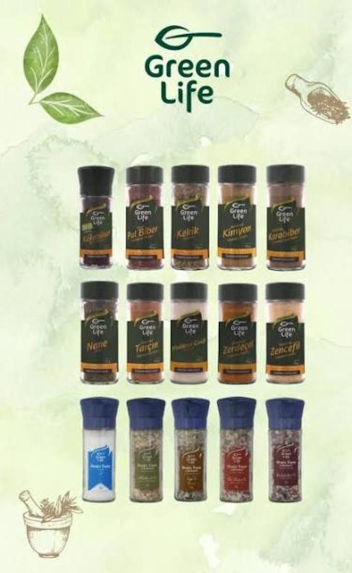 Green Life Karabiber Tuz Karışımı - 75 gr - Değirmenli Cam