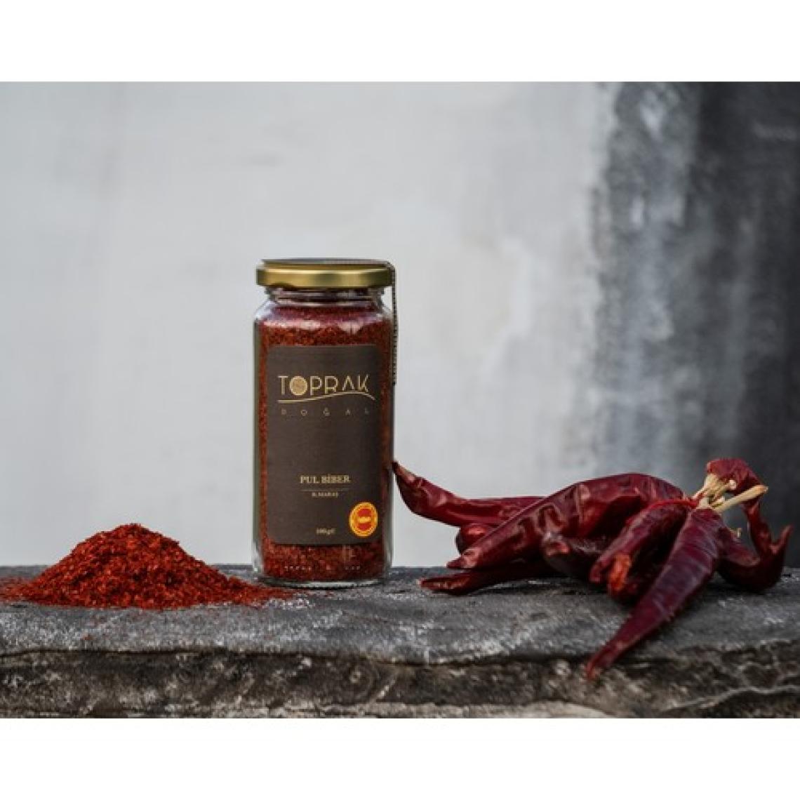 Toprak Doğal İpek Pul Biber 100 G Maraş - ipek Pul Biber - Maraş İpek Pul Biber - Katkısız Pul Biber