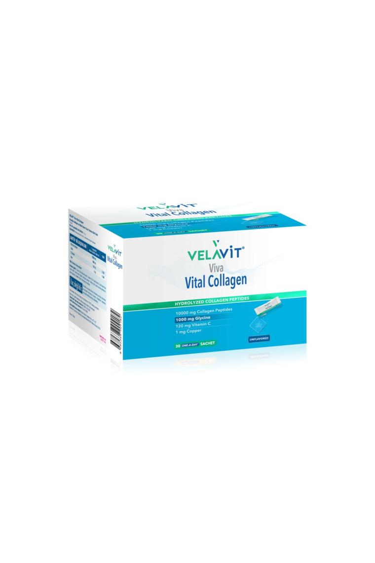 Velavit Viva Vital Collagen 30 Toz Saşe, Ekstra Glisinli Kollajen