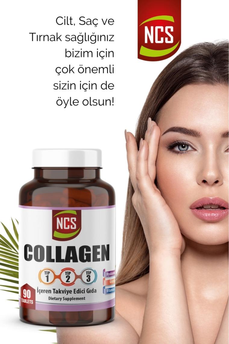 Ncs Collagen () 1000 mg 90 Tablet Tip 1 - 2 - 3 Glutatyon Vitamin C - E