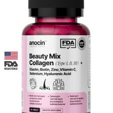 anocin Beauty Mix Collagen Tip I,ıı,ııı +Elastin,biotin,zinc, Vitamin C, Selenyum, Hyaluronic Acid, Kolajen güzellik