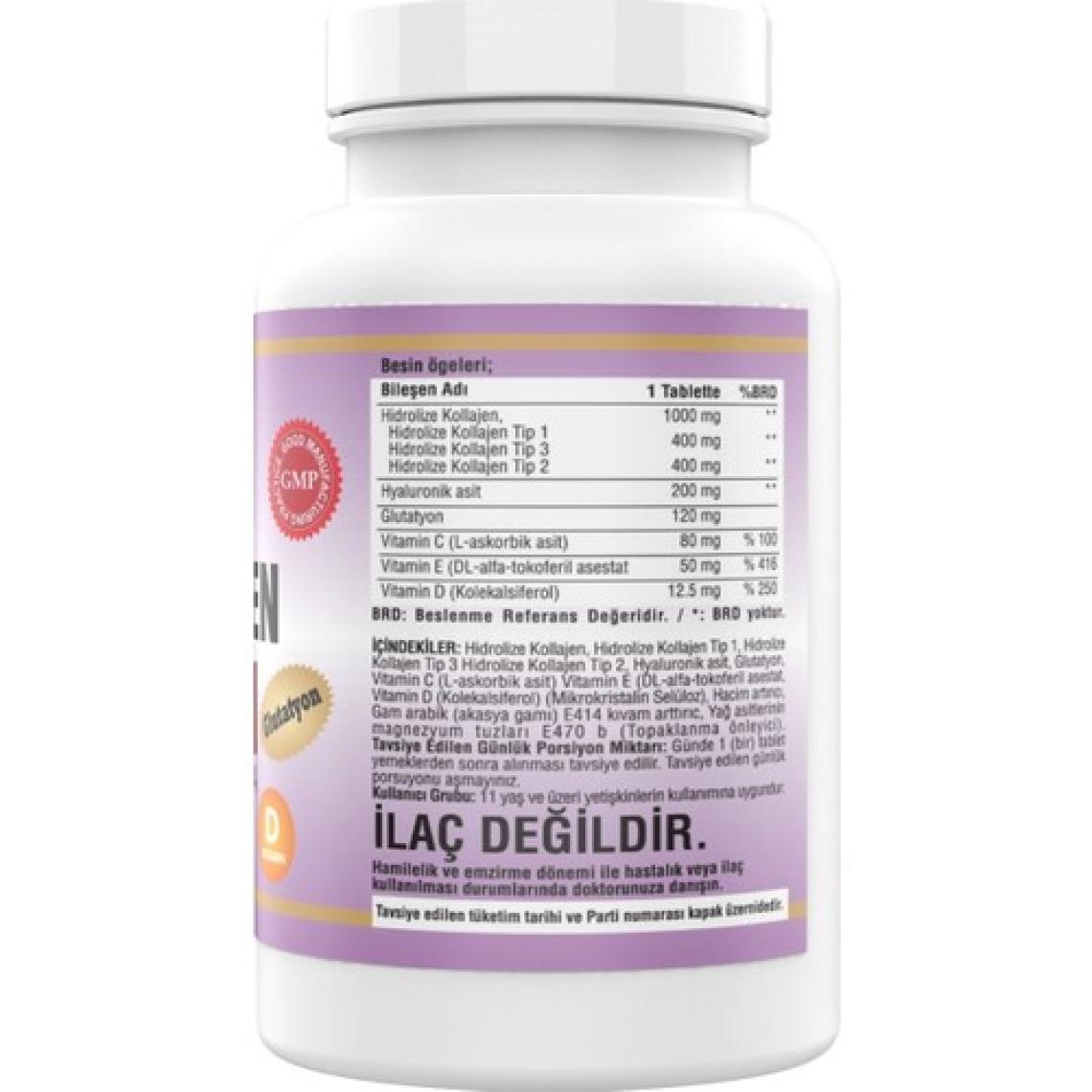 Ncs Collagen Type 1-2-3 () 1000 Mg 180 Tablet Glutatyon Vitamin D  Hyaluronic Acid Vitamin C