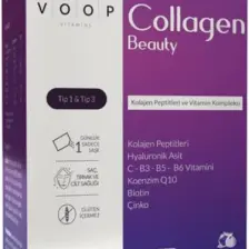 Voop Collagen Beauty Yüksek Biyoaktif Hidrolize Kolajen %100 Saf Ve Doğal - 10 Toz Saşe
