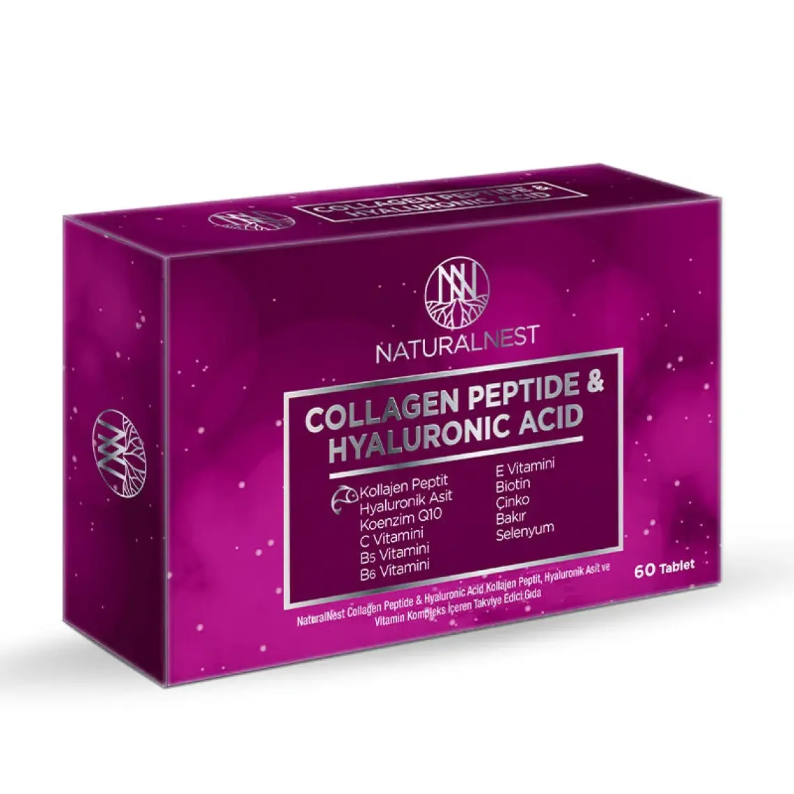 Naturalnest Collagen Peptide & Hyaluronik Asit 60 Tablet