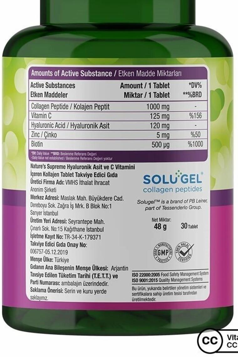 Nature's Supreme Beauty Collagen 30 Tablet