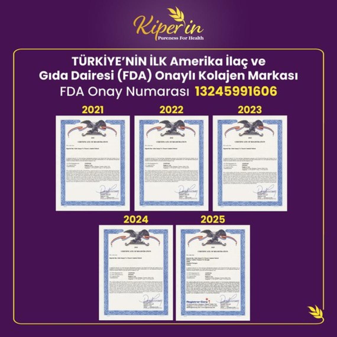 Kiperin %100 Saf ve Doğal Mor & Çoklu Kolajen Peptitleri içeren Lipozomal Teknoloji Diyet Takviyesi (576 gr)