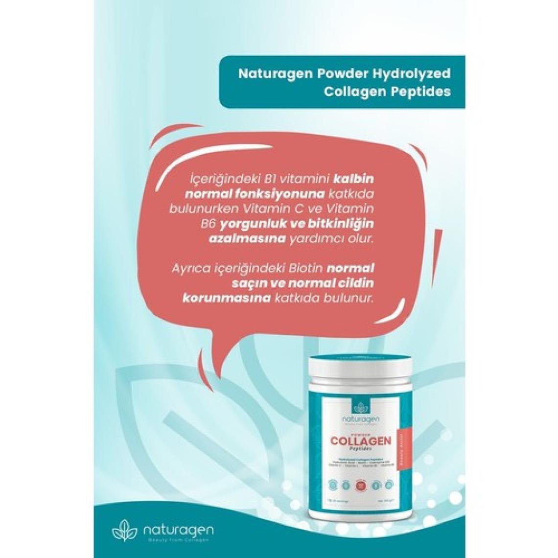 Naturagen Kolajen Powder Yeşil Elma Aromalı 300 Gr(Tip 1 ,Tip 3 8.000 Mg Collagen Hyaluronik Asit,Vitamin C) Mrkntg0040, One Size
